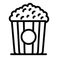 Popcorn-Snack-Symbol, Umrissstil vektor