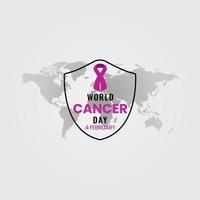 värld cancer dag affisch design vektor illustration