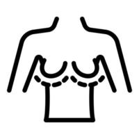 flicka bröst korrektion ikon, översikt stil vektor