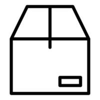 Paketbox-Symbol, Umrissstil vektor