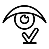 Symbol für gute Sicht, Umrissstil vektor