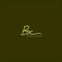 bx-Logo, handgezeichnetes bx-Buchstabenlogo, bx-Signaturlogo, bx-Kreativlogo, bx-Monogramm-Logo vektor