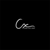 cx-Logo, handgezeichnetes cx-Buchstabenlogo, cx-Signaturlogo, cx-Kreativlogo, cx-Monogramm-Logo vektor