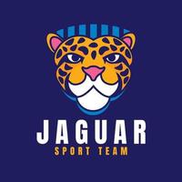 Jaguar-Logo-Vorlage mit flachem Design vektor