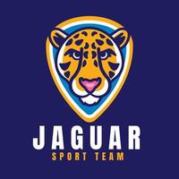 Jaguar-Logo-Vorlage mit flachem Design vektor