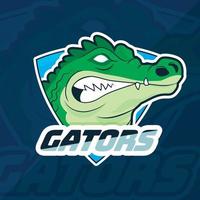 Alligator-Logo-Vorlage mit flachem Design vektor