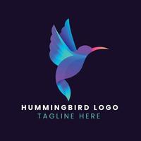 lutning kolibri logotyp mall vektor