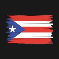 puerto-rico-flaggenbürstenvektor vektor