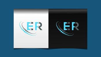 er Brief Logo kreatives Design. er einzigartiges Design. vektor