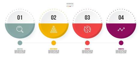 Infografik-Vorlage für das Zeitdiagrammgeschäft. vektor