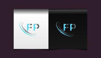 fp brev logotyp kreativ design. fp unik design. vektor