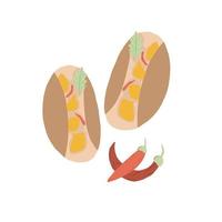 Fajitas-Tortilla-Wraps mit Rindfleisch vektor