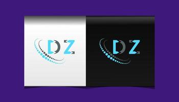 dz brev logotyp kreativ design. dz unik design. vektor