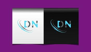 dn brev logotyp kreativ design. dn unik design. vektor