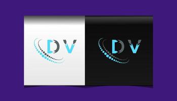 dv brev logotyp kreativ design. dv unik design. vektor