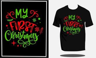 weihnachtst-shirt-design oder weihnachtstypografie-shirt und santa-t-shirt-design oder vektor