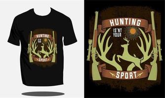 Jagd-T-Shirt-Design oder Jagd-T-Shirt-Design-Vorlage oder Jagd-Vektor für T-Shirt vektor