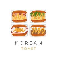 Logo-Illustration von verschiedenen koreanischen Toasts vektor