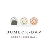 utsökt jumeok bap koreanska mat illustration vektor