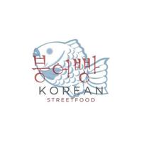 bungeoppang fischkuchen koreanisches street food logo vektor