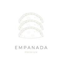 empanada elegante linie kunstillustrationslogo vektor