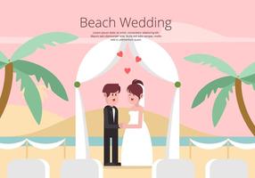 Strand Hochzeit Illustration vektor