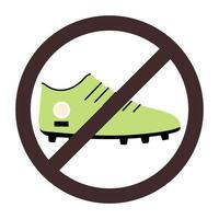 fotboll stövlar förbjuda vektor