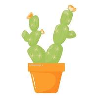 Kaktus mit orangefarbenen Blüten vektor