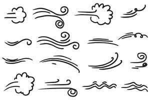 Gekritzel Wind Illustration Vektor handgezeichneten Stil