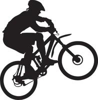 Fahrrad-Symbol. Fahrradrennen-Symbol. Flaches Symbol für Radrennen. Radfahrer Zeichen. Straßenradfahrer-Silhouette. Sport-Logo vektor