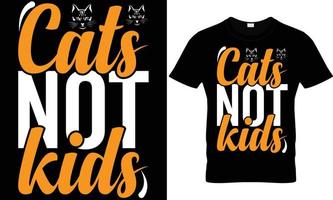 Katzen nicht Kinder-T-Shirt-Design vektor