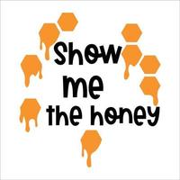 rolig bi citat fraser uppsättning med honung, blommor, bi hjärta, slagord, ord honung, valentine bi samling. söt sommar gul vektor illustration med honung text motivering kort.