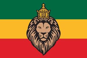 rastafarian flagga med de lejon av juda - reggae bakgrund vektor