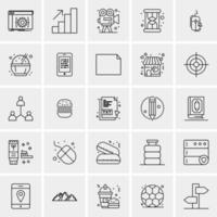 25 universelle Business-Icons Vektor kreative Icon-Illustration zur Verwendung in Web- und Mobilprojekten