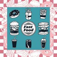 Fast-Food-Symbole vektor