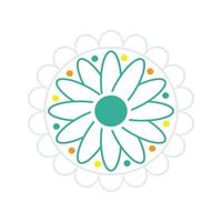bunte Mandala-Blume-Vektor-Illustration vektor