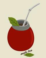 Mate-Tee. vektor isolierte illustration.