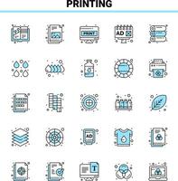 25 Drucken von schwarzen und blauen Icon-Sets kreatives Icon-Design und Logo-Vorlage kreativer schwarzer Icon-Vektor-Hintergrund vektor