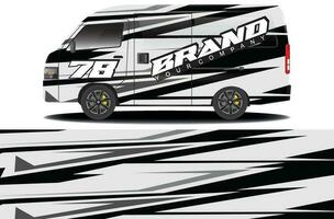 Cargo-Van-Wrap-Sticker-Design. abstraktes grafisches Linien-Rennhintergrund-Kit-Design für Fahrzeugfolierung, Rennwagen, Wohnmobil, Rallye-Auto und mehr vektor