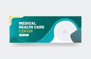 Gesundheitswesen Social Media Post Medical Cover Design Vorlage für Zahnkliniken vektor