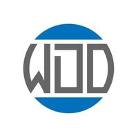 wdo-Brief-Logo-Design auf weißem Hintergrund. wdo kreative Initialen Kreis Logo-Konzept. wdo Briefgestaltung. vektor