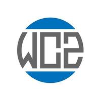 wcz-Brief-Logo-Design auf weißem Hintergrund. wcz kreative Initialen Kreis Logo-Konzept. wcz Briefgestaltung. vektor