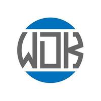 wdk-Brief-Logo-Design auf weißem Hintergrund. wdk kreative Initialen Kreis Logo-Konzept. wdk Briefgestaltung. vektor