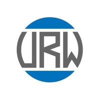 vrw-Buchstaben-Logo-Design auf weißem Hintergrund. vrw kreative Initialen Kreis Logo-Konzept. vrw Briefgestaltung. vektor