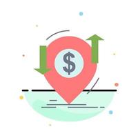transaktion finansiell pengar finansiera överföra platt Färg ikon vektor