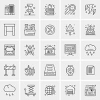 25 universelle Business-Icons Vektor kreative Icon-Illustration zur Verwendung in Web- und Mobilprojekten