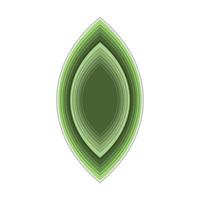 abstrakt grön blad papper konst stil på vit bakgrund. vektorer eps 10