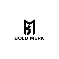 abstrakt första brev bm eller mb logotyp i svart Färg isolerat i vit bakgrund applicerad för äventyr varumärke logotyp också lämplig för de märken eller företag ha första namn mb eller bm. vektor