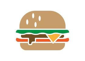 Burger-Icon-Design-Clipart-Vektor-Illustration isoliert vektor