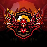 cardinal esport maskot en logotypdesign vektor